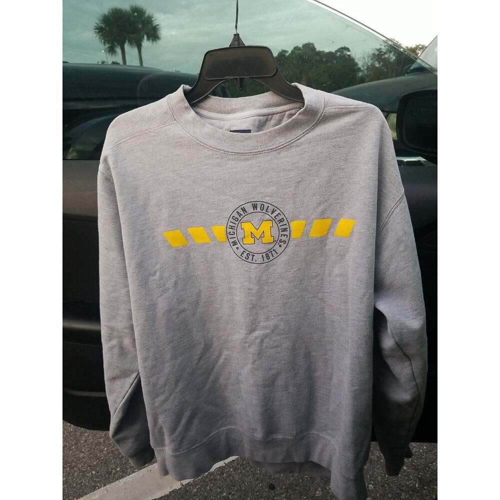 Vintage‎ Michigan Wolverines Pro Player Crew Neck Sweater Sweatshirt Size Large